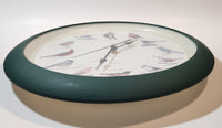 1997 MFA Green 13 1/4" Wall Clock with Hourly Bird Sounds