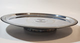 Vintage Kromex Lazy Susan Five Glass Compartment Serving Dish Metal Platter with Lid