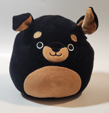 Original Squishmallows Black and Brown Dog 8" Stuffed Plush Toy