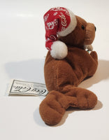 1998 Coca Cola Walrus with Red Santa Cap Holding a Bottle 6" Long Stuff Animal Character Bean Bag Plush New with Tags