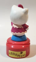 Hello Kitty 5 1/4" Tall Rotating Music Box Heavy Ceramic Resin Figure on Plastic Base