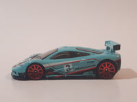 2022 Hot Wheels Retro Racers McLaren F1 GTR Cyan Light Blue Die Cast Toy Car Vehicle