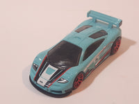 2022 Hot Wheels Retro Racers McLaren F1 GTR Cyan Light Blue Die Cast Toy Car Vehicle