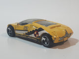 1999 Hot Wheels Criss Cross Crash Ford GT-90 Yellow Die Cast Toy Car Vehicle