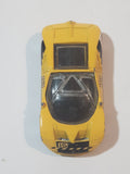 1999 Hot Wheels Criss Cross Crash Ford GT-90 Yellow Die Cast Toy Car Vehicle