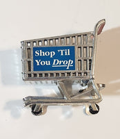 Shop 'Til You Drop Shopping Cart 2" Tall 3D Metal and Plastic Fridge Magnet