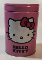 1976, 2011 Sanrio Hello Kitty Pink 6" Tall Tin Metal Coin Bank