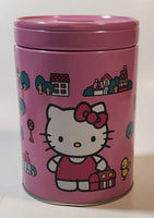 1976, 2011 Sanrio Hello Kitty Pink 6" Tall Tin Metal Coin Bank