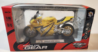 Haxing Toys Raging Fire Gear 360 Haxing Super Motor Cycle Yellow Sound and Light 1:16 Scale Die Cast Toy Car Vehicle New in Box