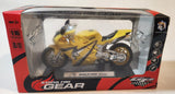 Haxing Toys Raging Fire Gear 360 Haxing Super Motor Cycle Yellow Sound and Light 1:16 Scale Die Cast Toy Car Vehicle New in Box