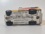 1998 Matchbox To The Rescue 1996 Ford Ambulance Yellow Die Cast Toy Car Vehicle