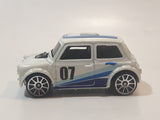 2007 Hot Wheels Pop-Offs Morris Mini Cooper White 07 Die Cast Toy Car Vehicle with Removable Body