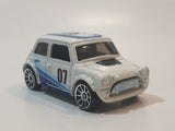 2007 Hot Wheels Pop-Offs Morris Mini Cooper White 07 Die Cast Toy Car Vehicle with Removable Body