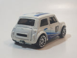 2007 Hot Wheels Pop-Offs Morris Mini Cooper White 07 Die Cast Toy Car Vehicle with Removable Body