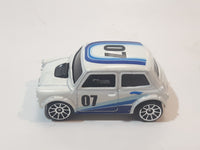 2007 Hot Wheels Pop-Offs Morris Mini Cooper White 07 Die Cast Toy Car Vehicle with Removable Body