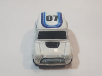 2007 Hot Wheels Pop-Offs Morris Mini Cooper White 07 Die Cast Toy Car Vehicle with Removable Body