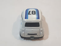 2007 Hot Wheels Pop-Offs Morris Mini Cooper White 07 Die Cast Toy Car Vehicle with Removable Body