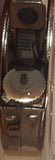 Vintage Fisher Mother of Pearl Abalone Shell Engraved Gold Tone Round Shaped Lighter Made in Japan