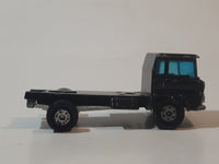 Vintage Yatming Semi Delivery Truck Black Die Cast Toy Car Vehicle