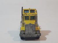 Vintage 1980s Yatming Kenworth Semi Tractor Truck Yellow Die Cast Toy Car Vehicle