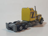 Vintage 1980s Yatming Kenworth Semi Tractor Truck Yellow Die Cast Toy Car Vehicle