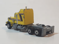 Vintage 1980s Yatming Kenworth Semi Tractor Truck Yellow Die Cast Toy Car Vehicle