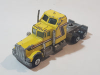 Vintage 1980s Yatming Kenworth Semi Tractor Truck Yellow Die Cast Toy Car Vehicle