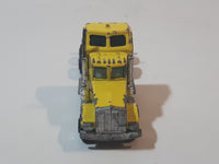 Vintage 1980s Yatming Kenworth Semi Tractor Truck Yellow Die Cast Toy Car Vehicle