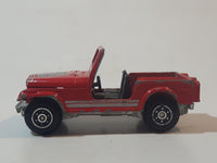 Vintage 1980s Yatming No. 1608 Jeep CJ7 Red Die Cast Toy Car Vehicle