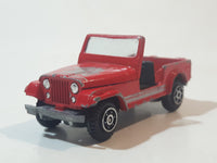 Vintage 1980s Yatming No. 1608 Jeep CJ7 Red Die Cast Toy Car Vehicle