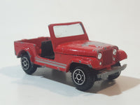 Vintage 1980s Yatming No. 1608 Jeep CJ7 Red Die Cast Toy Car Vehicle