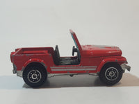 Vintage 1980s Yatming No. 1608 Jeep CJ7 Red Die Cast Toy Car Vehicle