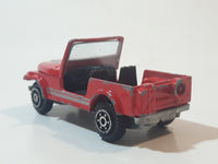 Vintage 1980s Yatming No. 1608 Jeep CJ7 Red Die Cast Toy Car Vehicle