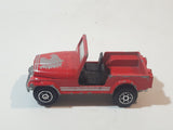 Vintage 1980s Yatming No. 1608 Jeep CJ7 Red Die Cast Toy Car Vehicle