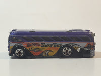 2006 Hot Wheels Urban Surfin' School Bus Purple Die Cast Toy Car Vehicle