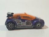 2006 Hot Wheels Drag Race Duel Super Gnat 05 Metallic Purple with Orange Tint Die Cast Toy Car Vehicle