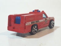 1997 Hot Wheels Fire Fighting Rescue Ranger 51 Red Fire Truck Die Cast Toy Car Vehicle