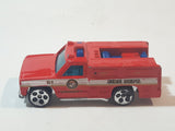 1997 Hot Wheels Fire Fighting Rescue Ranger 51 Red Fire Truck Die Cast Toy Car Vehicle