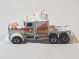 1983 Hot Wheels Long Shot Semi Tractor Truck Rig Pennzoil #1 White Die Cast Car Vehicle