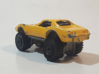 1987 Hot Wheels Monster Vette Corvette Stingray Yellow Die Cast Toy Car Vehicle