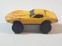 1987 Hot Wheels Monster Vette Corvette Stingray Yellow Die Cast Toy Car Vehicle