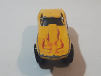 1987 Hot Wheels Monster Vette Corvette Stingray Yellow Die Cast Toy Car Vehicle