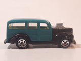 1993 Hot Wheels '40's Woodie Teal and Black Wood Panel Die Cast Toy Car Vehicle