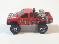 1997 Hot Wheels Racing World Nissan Hardbody Truck Red Die Cast Toy Car Vehicle