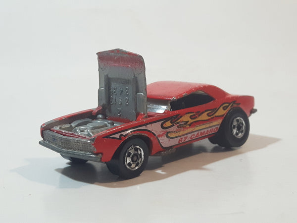 1983 Hot Wheels '67 Camaro Red Die Cast Toy Car Vehicle with Opening Hood