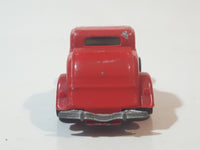 Rare 1987 Hot Wheels 3-Window '34 Red w/ Yellow White Black ZZ Die Cast Toy Car Hot Rod Vehicle