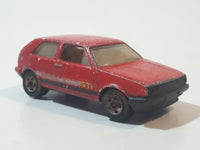 1991 Hot Wheels VW Golf GTI Red Die Cast Toy Car Vehicle