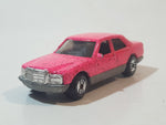 1993 Hot Wheels Mercedes 380 SEL Pink with Red Glitter Die Cast Toy Car Vehicle