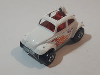 1987 Hot Wheels Baja Bug Volkswagen VW Beetle White Die Cast Toy Car Vehicle