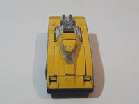 1982 Hot Wheels Cannonade Yellow Die Cast Toy Race Car Vehicle w/ Opening Hood - Hong Kong